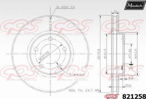 Maxtech 821258.0000 - Disque de frein cwaw.fr