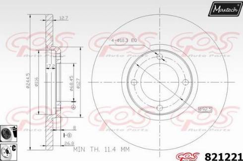 Maxtech 821221.6060 - Disque de frein cwaw.fr