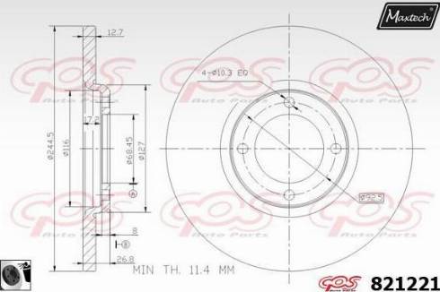 Maxtech 821221.0060 - Disque de frein cwaw.fr