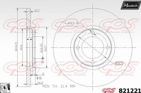 Maxtech 821221.0080 - Disque de frein cwaw.fr