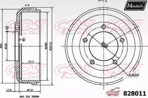 Maxtech 828011.0000 - Tambour de frein cwaw.fr