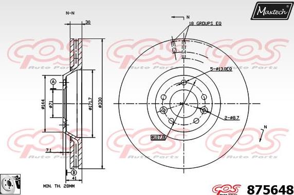 Maxtech 828011 - Tambour de frein cwaw.fr