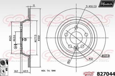 Maxtech 827044.6060 - Disque de frein cwaw.fr