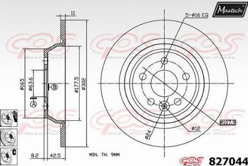 Maxtech 827044.6880 - Disque de frein cwaw.fr