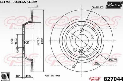 Maxtech 827044.0060 - Disque de frein cwaw.fr