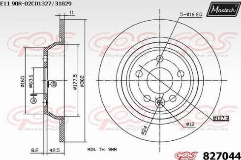 Maxtech 827044.0000 - Disque de frein cwaw.fr