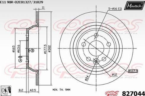 Maxtech 827044.0080 - Disque de frein cwaw.fr