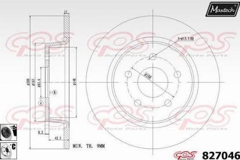 Maxtech 827046.6060 - Disque de frein cwaw.fr