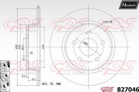 Maxtech 827046.6880 - Disque de frein cwaw.fr