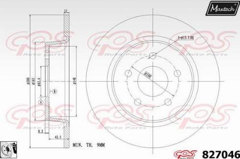 Maxtech 827046.0080 - Disque de frein cwaw.fr