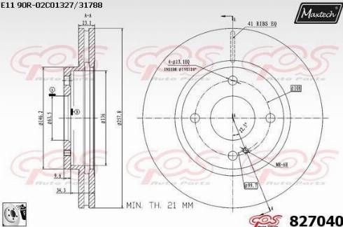 Maxtech 827040.0080 - Disque de frein cwaw.fr