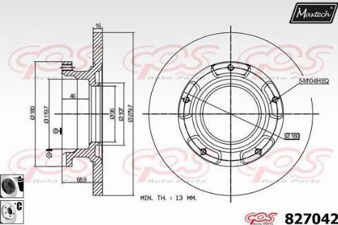 Maxtech 827042.6060 - Disque de frein cwaw.fr