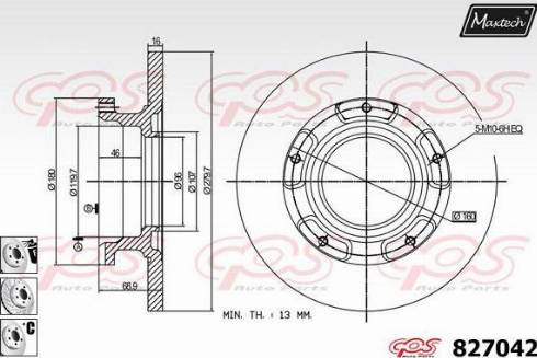 Maxtech 827042.6880 - Disque de frein cwaw.fr