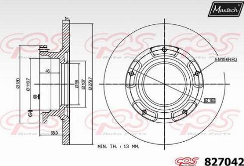 Maxtech 827042.0000 - Disque de frein cwaw.fr