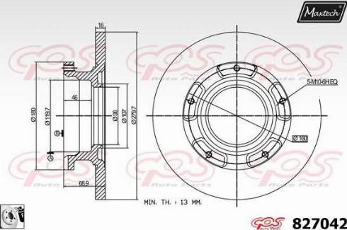 Maxtech 827042.0080 - Disque de frein cwaw.fr