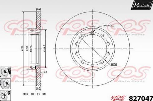 Maxtech 827047.6980 - Disque de frein cwaw.fr