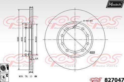 Maxtech 827047.6060 - Disque de frein cwaw.fr