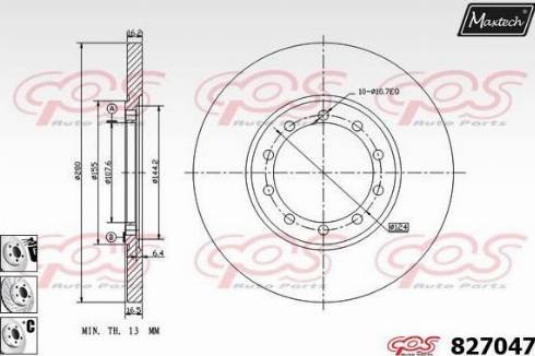 Maxtech 827047.6880 - Disque de frein cwaw.fr