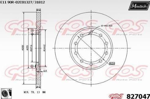 Maxtech 827047.0060 - Disque de frein cwaw.fr