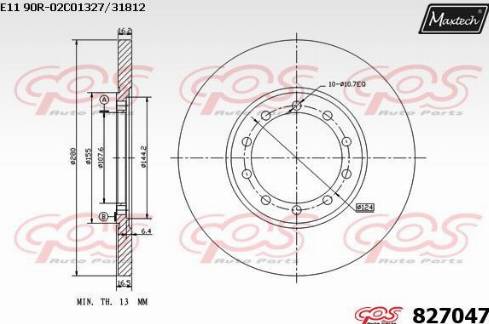 Maxtech 827047.0000 - Disque de frein cwaw.fr