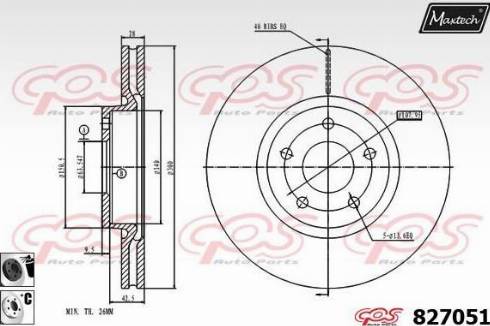 Maxtech 827051.6060 - Disque de frein cwaw.fr