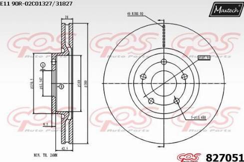 Maxtech 827051.0000 - Disque de frein cwaw.fr