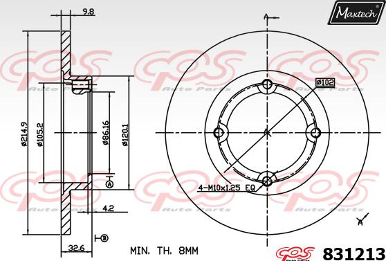 Maxtech 827051 - Disque de frein cwaw.fr