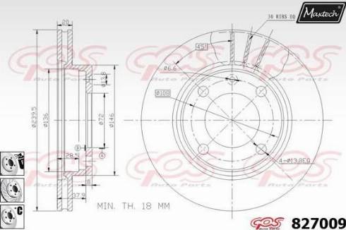 Maxtech 827009.6880 - Disque de frein cwaw.fr