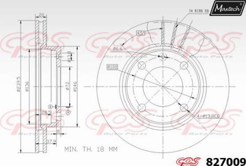 Maxtech 827009.0000 - Disque de frein cwaw.fr