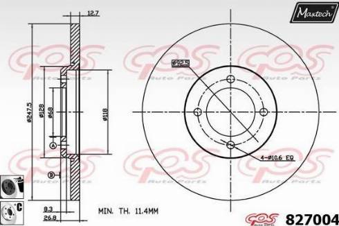 Maxtech 827004.6060 - Disque de frein cwaw.fr