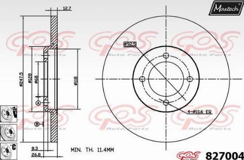 Maxtech 827004.6880 - Disque de frein cwaw.fr