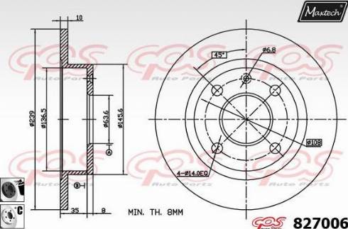 Maxtech 827006.6060 - Disque de frein cwaw.fr