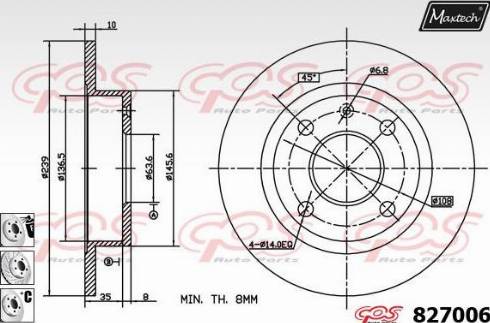 Maxtech 827006.6880 - Disque de frein cwaw.fr