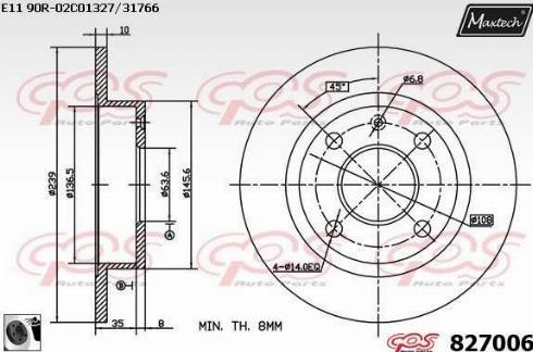 Maxtech 827006.0060 - Disque de frein cwaw.fr