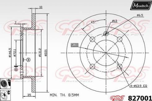 Maxtech 827001.6060 - Disque de frein cwaw.fr