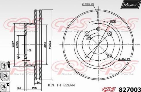 Maxtech 827003.6980 - Disque de frein cwaw.fr