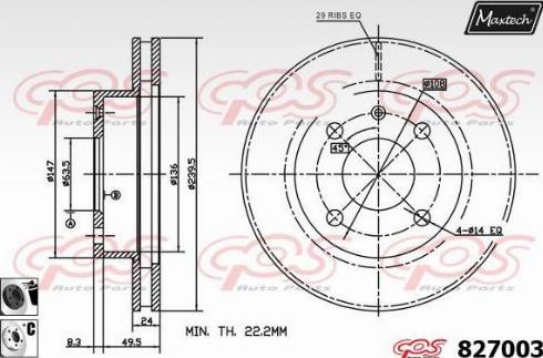 Maxtech 827003.6060 - Disque de frein cwaw.fr