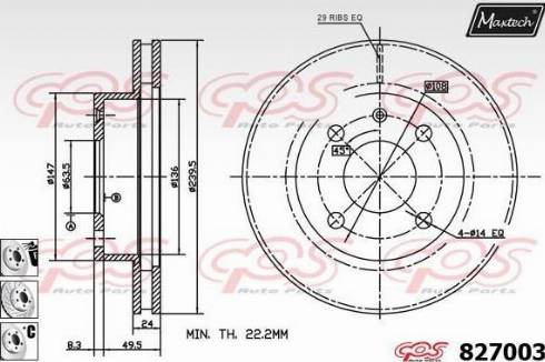 Maxtech 827003.6880 - Disque de frein cwaw.fr