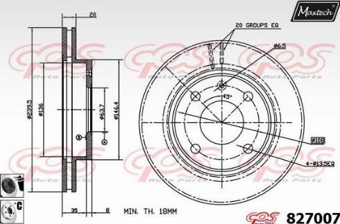 Maxtech 827007.6060 - Disque de frein cwaw.fr