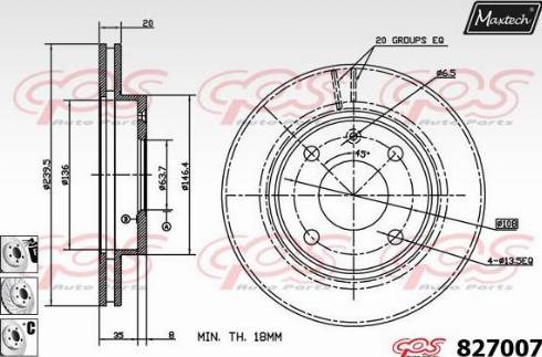 Maxtech 827007.6880 - Disque de frein cwaw.fr