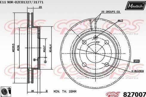 Maxtech 827007.0060 - Disque de frein cwaw.fr