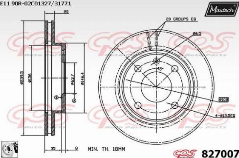 Maxtech 827007.0080 - Disque de frein cwaw.fr