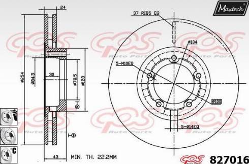 Maxtech 827016.6880 - Disque de frein cwaw.fr