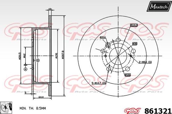 Maxtech 827016 - Disque de frein cwaw.fr