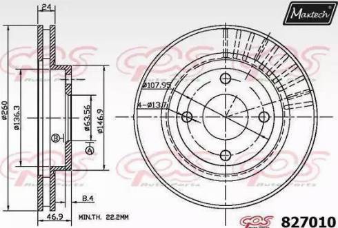 Maxtech 827010.0000 - Disque de frein cwaw.fr