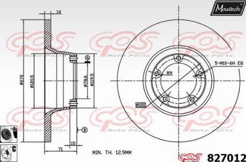 Maxtech 827012.6060 - Disque de frein cwaw.fr