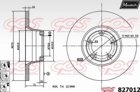 Maxtech 827012.6880 - Disque de frein cwaw.fr