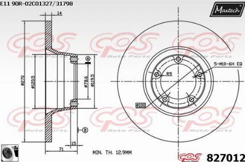 Maxtech 827012.0060 - Disque de frein cwaw.fr