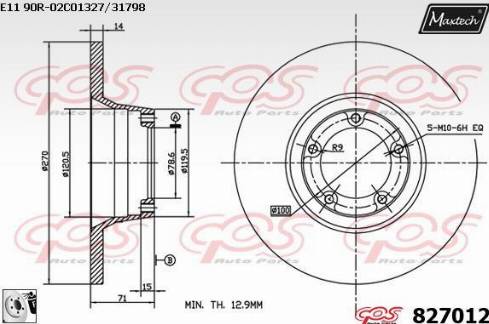 Maxtech 827012.0080 - Disque de frein cwaw.fr