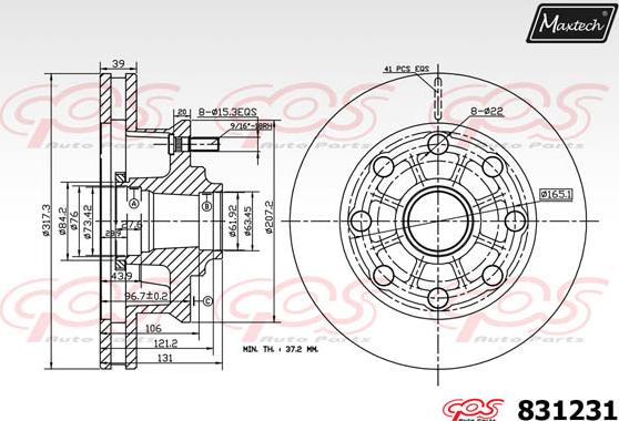 Maxtech 827012 - Disque de frein cwaw.fr